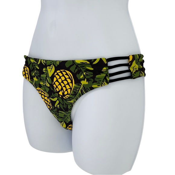 Citrine Swim Morocco Bikini Bottom - King of Fruit Pineapple Print - size M - Picture 2 of 11